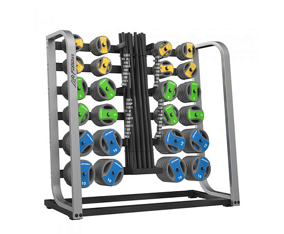 Стойка для штанг Life Fitness (без штанг, Арктический серебряный)