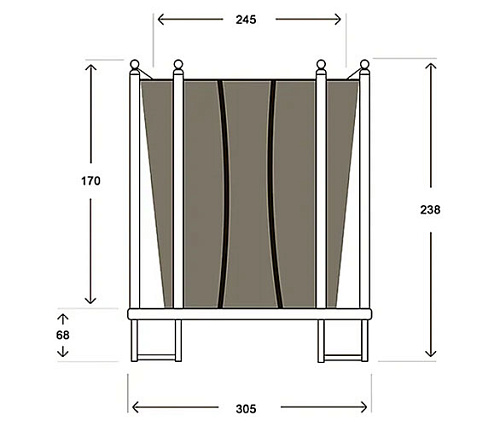 Батут Hasttings Classic Pink (3,05 м)