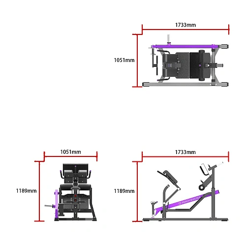 Силовая скамья для ягодичных мышц и бицепса бедра серии Peach Builder PB410