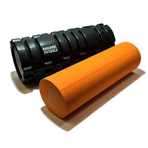 Купить Original FitTools Цилиндр массажный 33 x 14 см черный двойной в Москве