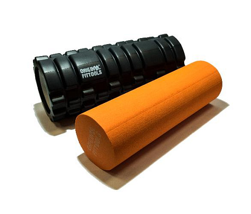 Цилиндр массажный Original FitTools 33 x 14 см черный двойной