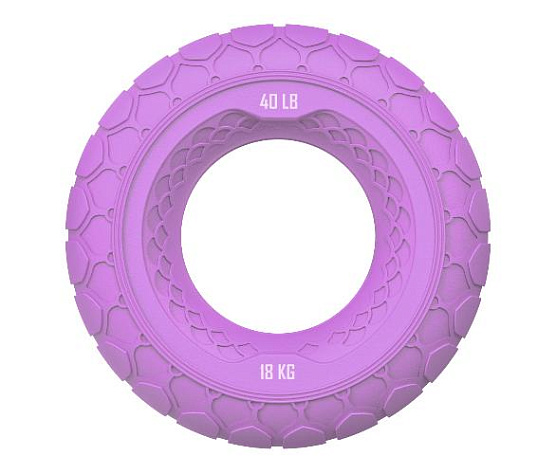 Набор из двух массажных мячей с кистевым эспандером Original FitTools пурпурный фото4