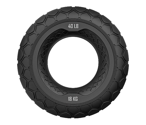 Набор из двух массажных мячей с кистевым эспандером Original FitTools черный