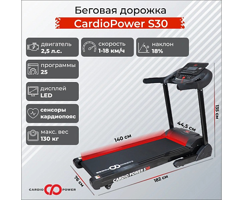 Беговая дорожка CardioPower S30