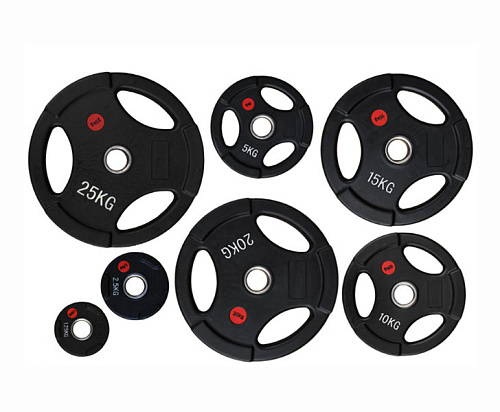 Диски обрезиненные с тремя хватами в ассортименте Ultra Gym 2,5 кг