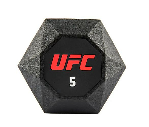 Комплект обрезиненных октагональных гантелей UFC Octagon Dumbbell 10 пар от 2,5 до 25кг