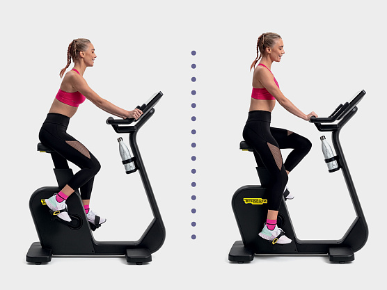 Вертикальный велотренажер Technogym Excite Bike Connect 300 HP фото2