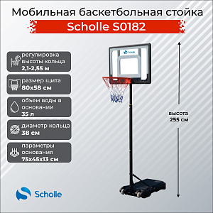 Купить Scholle Мобильная баскетбольная стойка Scholle S0182 в Москве