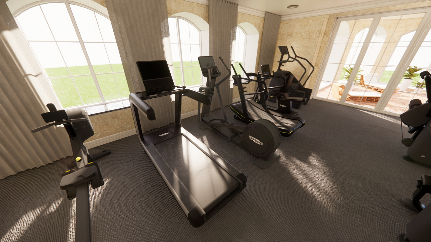 Оснащение тренажёрами спортивного зала на Новой Риге