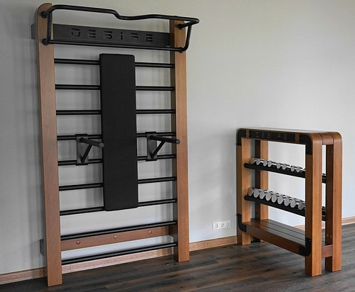 Шведская стенка с брусьями и скамьей Desire Eco Classic