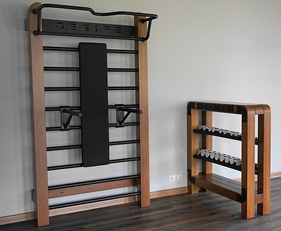 Шведская стенка с брусьями и скамьей Desire Eco Classic фото1