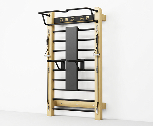 Шведская стенка с эспандерами, брусьями и скамьей Desire Eco Plus Купить Шведская стенка с эспандерами, брусьями и скамьей Desire Eco Plus в Москве