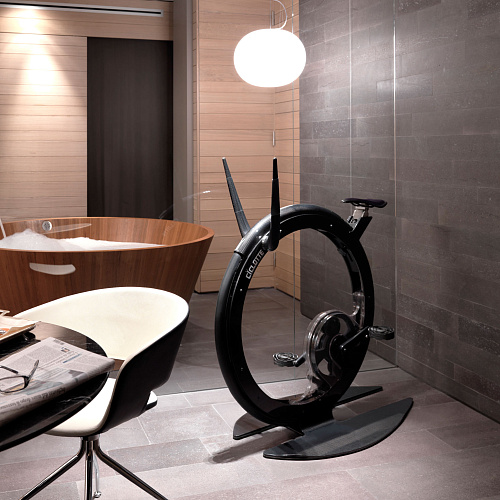 Велотренажер вертикальный Ciclotte Steel Pearl зеленый