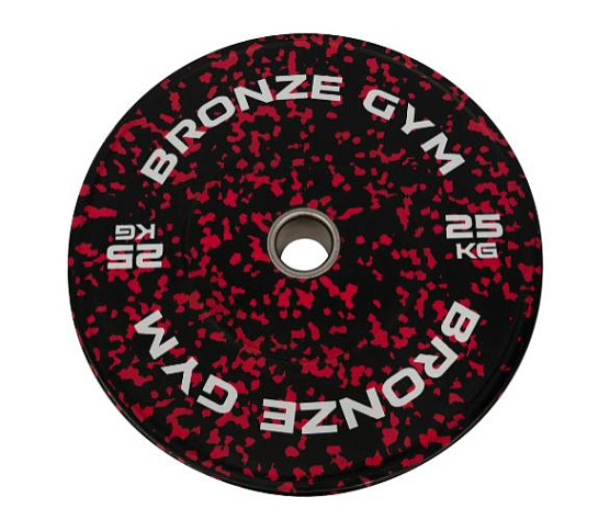 Bronze Gym Диск бамперный камуфляж красный 25кг
