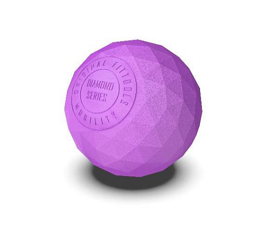 Набор из двух массажных мячей с кистевым эспандером Original FitTools пурпурный фото7