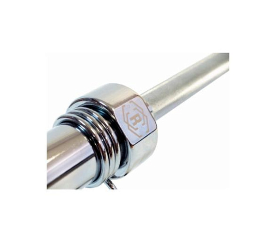 Гриф олимпийский прямой Rebel Fitness хромированный 72 с замками фото1