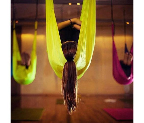 Купить Йога гамак Targex, желтый неон в Москве