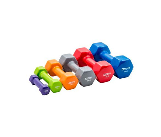 Гантель в виниловой оболочке Original FitTools PROFI-FIT 1 кг