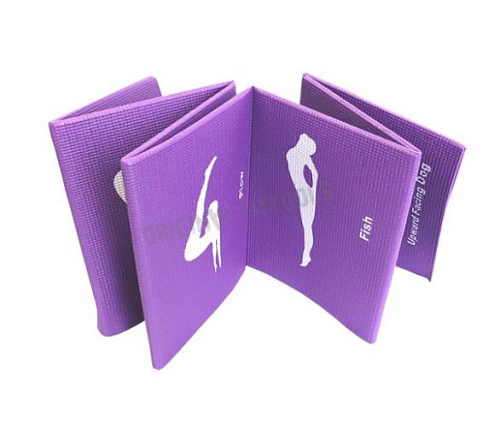 Складной коврик для йоги Original FitTools 4 мм (с упражнениями)