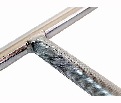 Гриф узкий параллельный хват Rebel Fitness хромированный 34 с замками