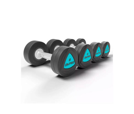 Набор полиуретановых гантелей Original FitTools от 12 до 30 кг (шаг 2 кг) фото1