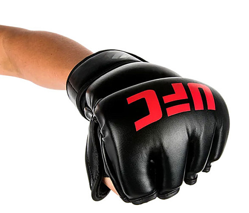 Перчатки MMA для грэпплинга UFC 7 унций чёрные L/XL