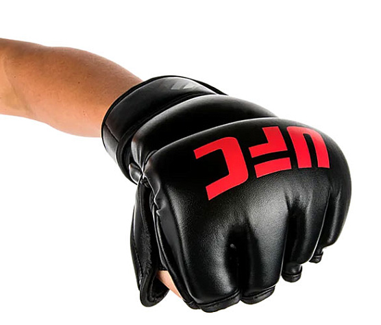 Перчатки MMA для грэпплинга UFC 7 унций чёрные S/M фото5