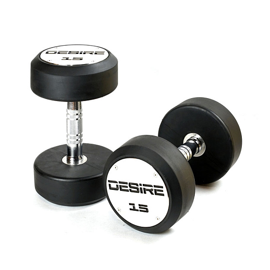 Комплект круглых гантелей (8 пар) Desire Rubber Dumbbells фото2
