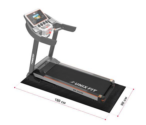 Коврик для кардиотренажёров Unix Fit No logo 180x90x0,6 см