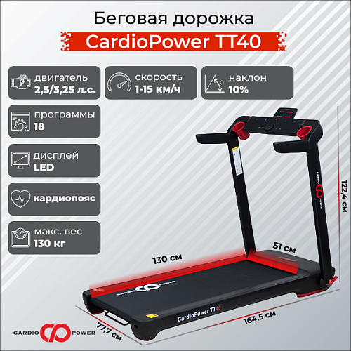 Беговая дорожка CardioPower TT40 Купить Беговая дорожка CardioPower TT40 в Москве