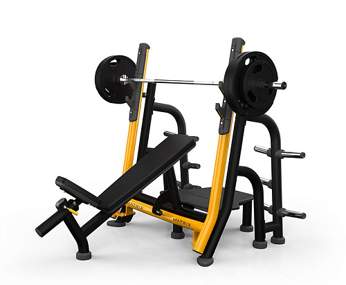 Купить Скамья для жима с положительным наклоном с доводчиком Matrix Fitness MAGNUM A679 в Москве