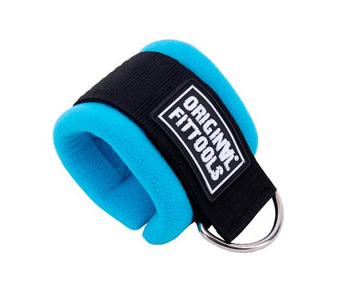 Ремень для тренировки мышц рук регулируемый Original FitTools (D-кольцо) синий