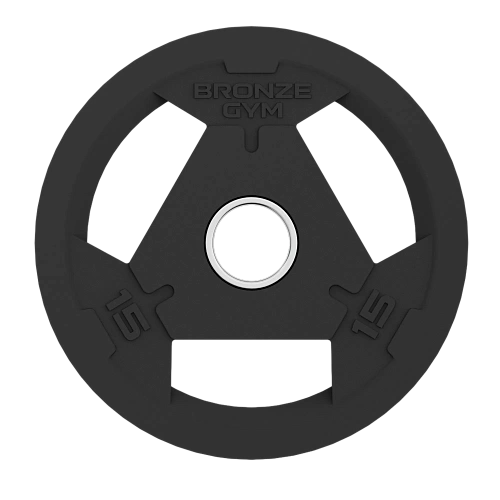 Купить Диск олимпийский обрезиненный BRONZE GYM 15 кг в Москве