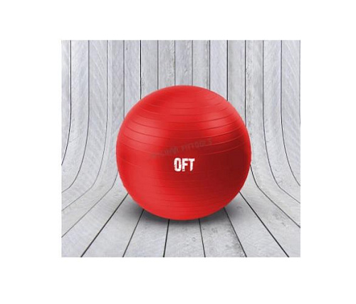 Гимнастический мяч Original FitTools 65 см красный с насосом