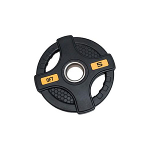 Купить Original FitTools Штанга олимпийская 58 кг (диски с двумя хватами, черный гриф) в Москве