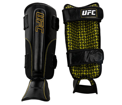 Защита голени на липучках UFC черная S/M