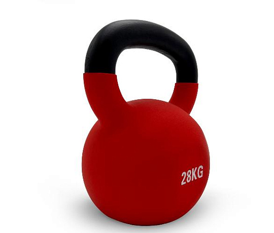 Гиря виниловая Unix Fit 28 кг красная