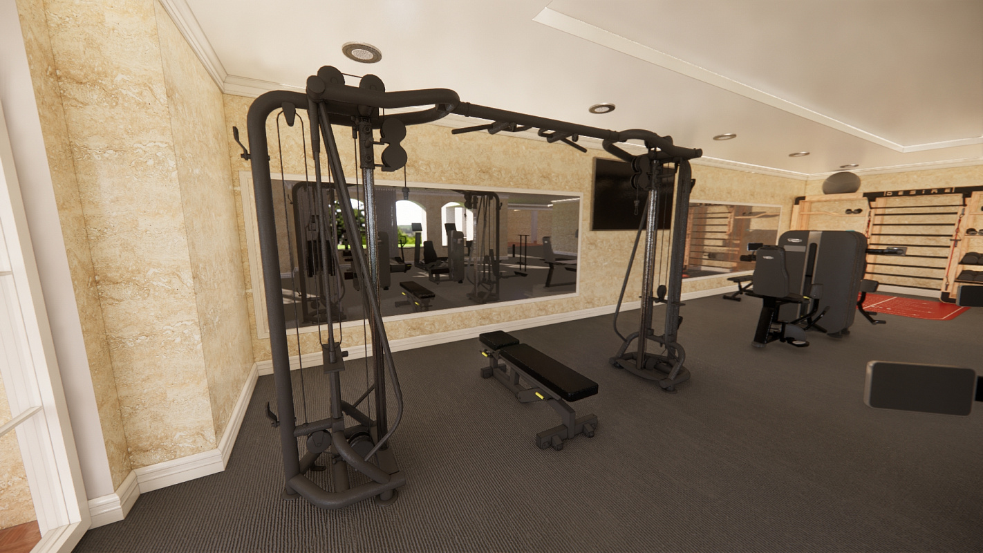Оснащение тренажёрами спортивного зала на Новой Риге