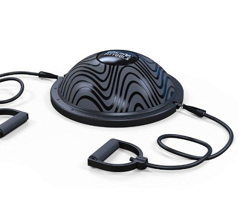 Купить Полусфера гимнастическая надувная Original FitTools R3 с эспандерами и насосом в Москве