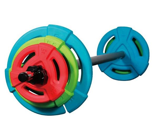 Купить Штанга регулируемая с обрезиненными дисками Livepro LP8031B (набор) в Москве