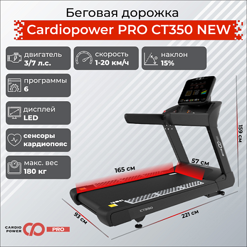Беговая дорожка Cardiopower PRO CT350 NEW Купить Беговая дорожка Cardiopower PRO CT350 NEW в Москве