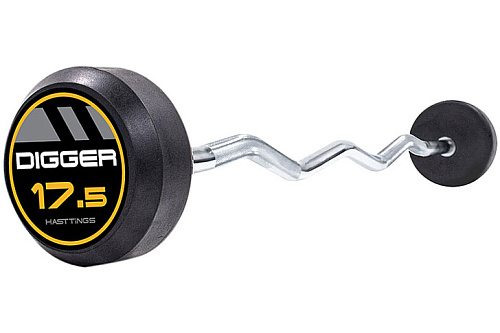 Комплект изогнутых фиксированных обрезиненных штанг Hasttings 5 шт от 10 до 20 кг