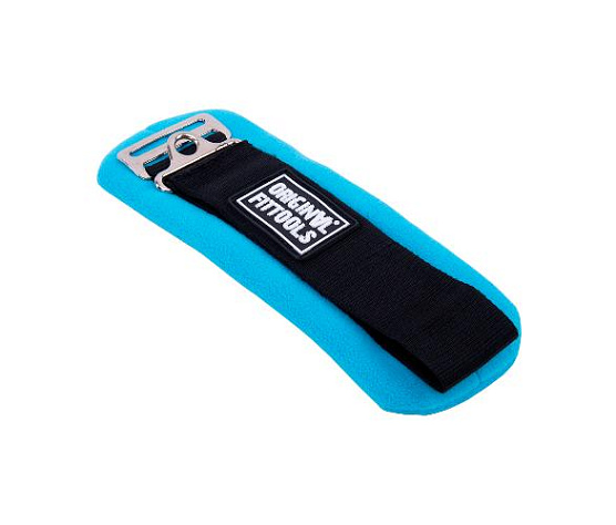 Ремень для тренировки мышц бедра и ягодиц регулируемый Original FitTools (F0-кольцо) синий фото4