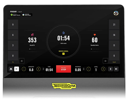 Эллиптический тренажер Technogym SYNCHRO AR LIVE 16 P 7000 METEOR BLACK ADJUSTABLE RAMP