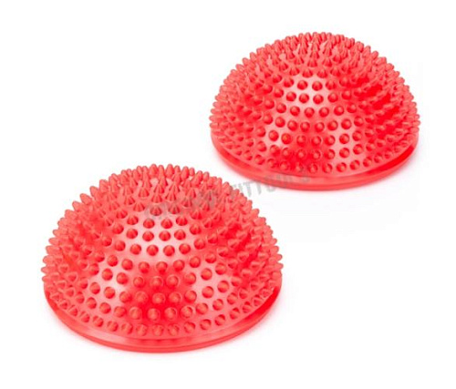 Полусфера массажно-балансировочная Original FitTools (набор 2 шт) красный
