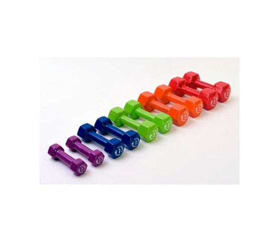 Гантель в виниловой оболочке Original FitTools 1 кг ярко-пурпурный фото4