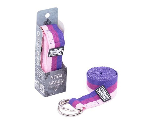 Ремешок для йоги Original FitTools 182 см, трехцветный