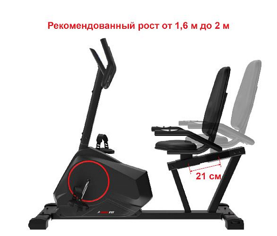 Велотренажер горизонтальный Unix Fit BR-390E фото6