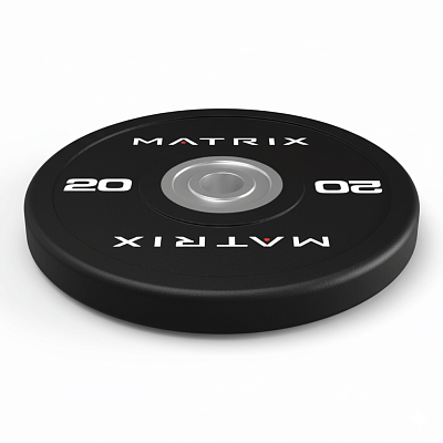 Диск обрезиненный бамперный Matrix Rubber Black Bumper Plate