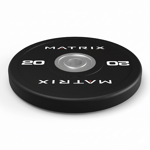 Диск бамперный обрезиненный Matrix Rubber Black Bumper Plate
